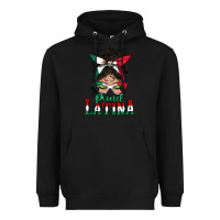 Black proud latina messy bun mama Heavyweight Hoodie - BundleAndBundleShop