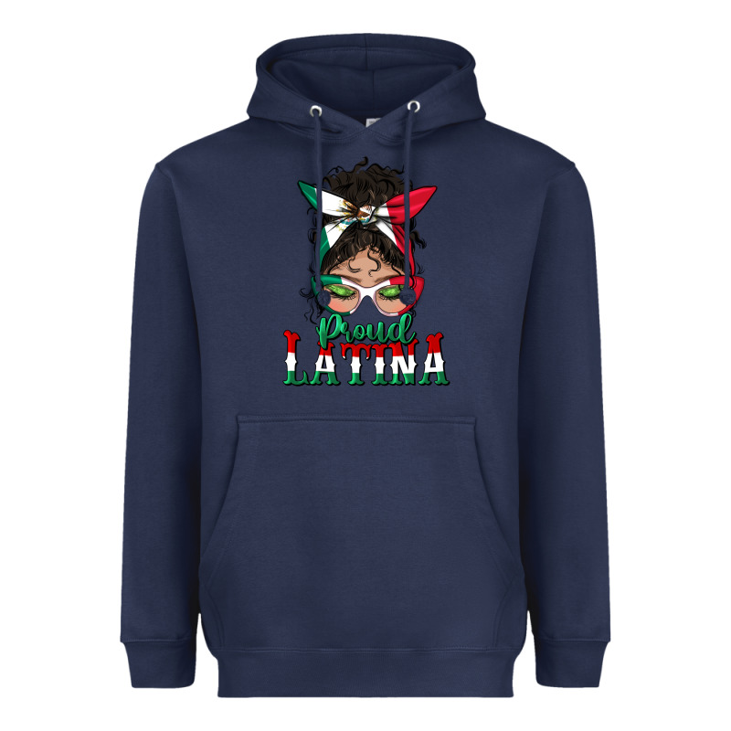 Proud Latina Messy Bun Mama Heavyweight Hoodie by BundleAndBundleShop | Teevron