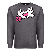Charcoal Heather Minnie Mouse Premium Sweatshirt - CowhideDigitalArt