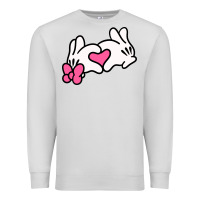 Dove Grey Minnie Mouse Premium Sweatshirt - CowhideDigitalArt