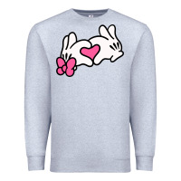 Heather Grey Minnie Mouse Premium Sweatshirt - CowhideDigitalArt