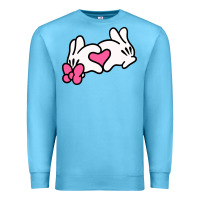 Ocean Blue Minnie Mouse Premium Sweatshirt - CowhideDigitalArt