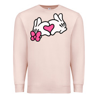 Pale Pink Minnie Mouse Premium Sweatshirt - CowhideDigitalArt
