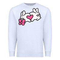 White Minnie Mouse Premium Sweatshirt - CowhideDigitalArt