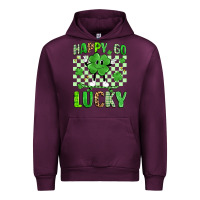 Mauve Wine happy go lucky Urban Hoodie - Artiststas