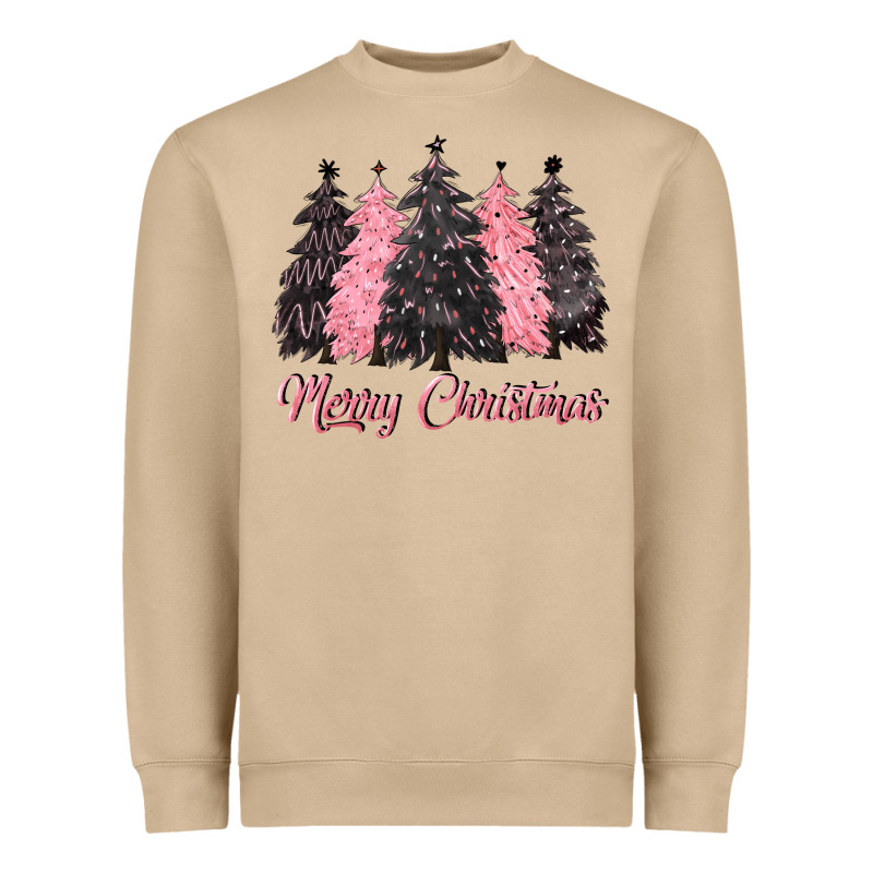Pink Merry Christmas Heavyweight Sweatshirt by CowGirlArtShop | Teevron