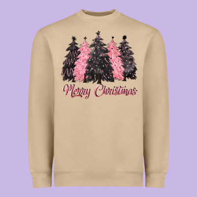Pink Merry Christmas Heavyweight Sweatshirt Designed By Cowgirlartshop