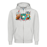 Dove Grey Dentist Coffee Cups Zipper Hoodie - FaDigitalArtStudio
