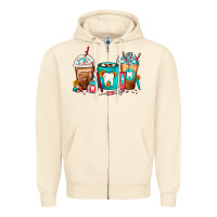 Sandshell Dentist Coffee Cups Zipper Hoodie - FaDigitalArtStudio