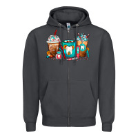 Smoke Dentist Coffee Cups Zipper Hoodie - FaDigitalArtStudio