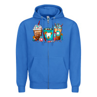 True Royal Dentist Coffee Cups Zipper Hoodie - FaDigitalArtStudio