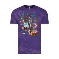 Cloud Purple Easter Pitbull Vintage Tee - RanaPortraitStore