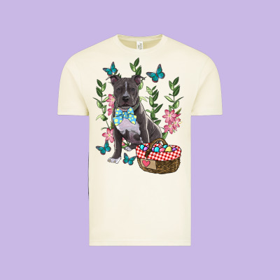 Easter Pitbull Vintage Tee Designed By Ranaportraitstore