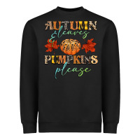 Black autumn leaves and pumpkins please Heavyweight Sweatshirt - CowGirlArtShop