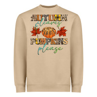 Mushroom autumn leaves and pumpkins please Heavyweight Sweatshirt - CowGirlArtShop