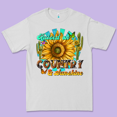 Raised On Country  Sunshine Premium Tee Designed By Nancycooperartshop