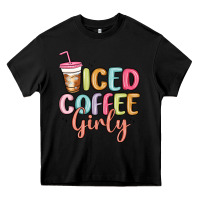 Black iced coffee girly Heavy Core Tee - MaliasSmallBusiness