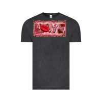 Vintage Black Pink Love Kiss Valentine's Day Vintage Tee - RanaPortraitStore