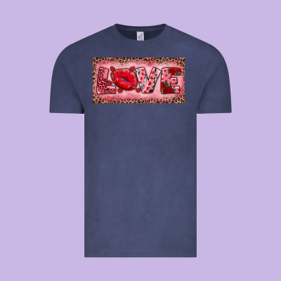 Pink Love Kiss Valentine's Day Vintage Tee Designed By Ranaportraitstore