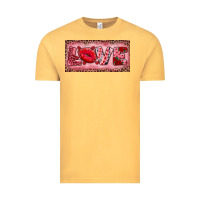Vintage Mustard Pink Love Kiss Valentine's Day Vintage Tee - RanaPortraitStore