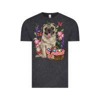 Vintage Black Easter pug Vintage Tee - RanaPortraitStore