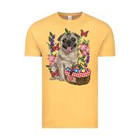 Vintage Mustard Easter pug Vintage Tee - RanaPortraitStore