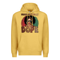 Antique Gold Unapologetically dope Premium Hoodie - FaDigitalArtStudio