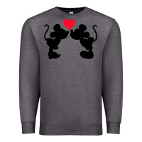 Charcoal Heather Minnie Mouse Premium Sweatshirt - CowhideDigitalArt