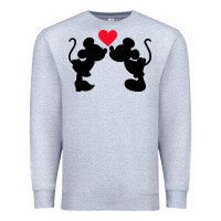 Heather Grey Minnie Mouse Premium Sweatshirt - CowhideDigitalArt