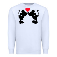 White Minnie Mouse Premium Sweatshirt - CowhideDigitalArt