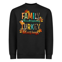 Black family thanksgiving turkey blessing Heavyweight Sweatshirt - CowGirlArtShop