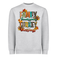 Family Thanksgiving Turkey Blessing Heavyweight Sweatshirt | Teevron