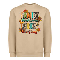 Mushroom family thanksgiving turkey blessing Heavyweight Sweatshirt - CowGirlArtShop