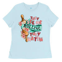 Baby Blue they see me rolling they hatin Ladies Tee - MaliasSmallBusiness