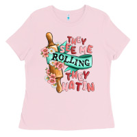 Bubblegum Pink they see me rolling they hatin Ladies Tee - MaliasSmallBusiness