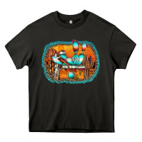 Asphalt western cactus Heavy Core Tee - AdoDesignShop