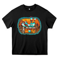 Black western cactus Heavy Core Tee - AdoDesignShop
