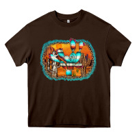 Chocolate Brown western cactus Heavy Core Tee - AdoDesignShop