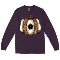 Plum Soccer Pumpkin Long Sleeve Tee - texasbilliewilder