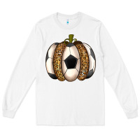White Soccer Pumpkin Long Sleeve Tee - texasbilliewilder