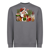 Storm western santa cowboy coffe cups christmas Heavyweight Sweatshirt - CowGirlArtShop