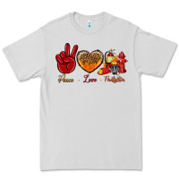 Dove Grey peace love firefighter Premium Tee - NancyCooperArtShop