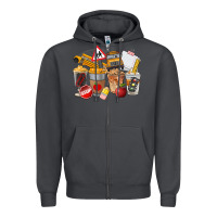 Smoke School Bus Coffee Cups Zipper Hoodie - FaDigitalArtStudio
