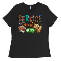 Black service mode on woman version Ladies Tee - NancyCooperArtShop