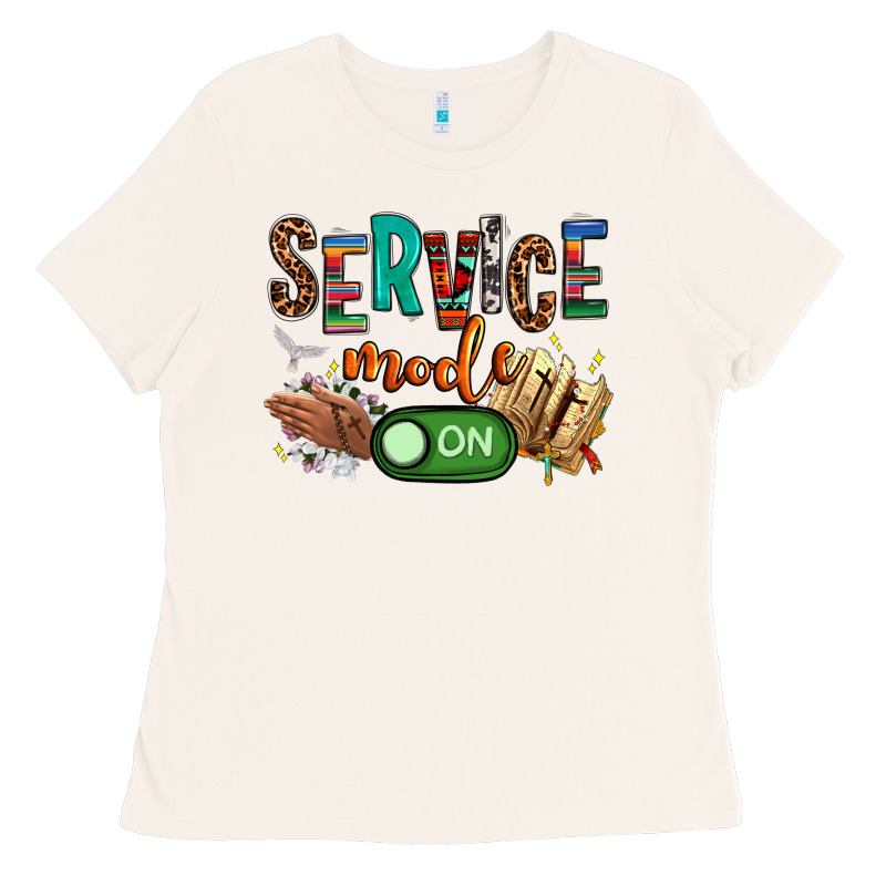 Service Mode On Woman Version Ladies Tee by NancyCooperArtShop | Teevron
