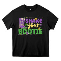 Black shake your bootie Heavy Core Tee - MaliasSmallBusiness