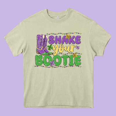 Shake Your Bootie Heavy Core Tee Designed By Maliassmallbusiness