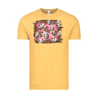 Vintage Mustard Easter Quail Eggs And Leopard Bunny Vintage Tee - RanaPortraitStore