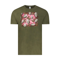 Vintage Olive Easter Quail Eggs And Leopard Bunny Vintage Tee - RanaPortraitStore