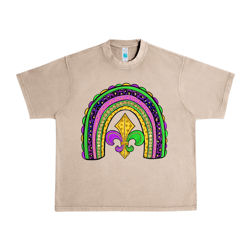 Mardi Gras Fleur De Lis Rainbow Urban Heavy Tee by JahusDesignShop | Teevron